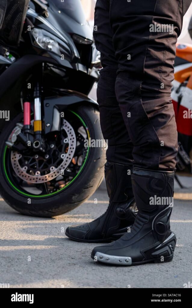 Best Riding Gear for Superbike Riders (2026 Complete Guide) Rider Wearing Complete Riding Gear Beside A Superbike 638x1024